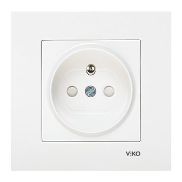 Viko Karre 90967245 Krem Çerçevesiz Ç.K. UPS Topraklı Priz