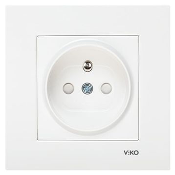 Viko Karre 90967245 Krem Çerçevesiz Ç.K. UPS Topraklı Priz