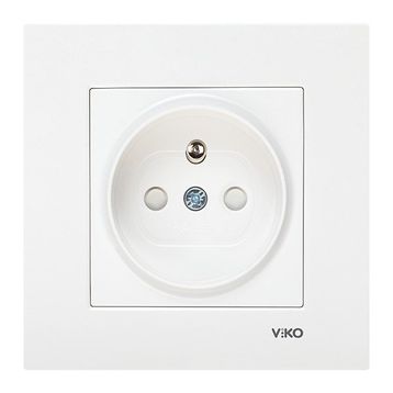 Viko Karre 90967245 Krem Çerçevesiz Ç.K. UPS Topraklı Priz