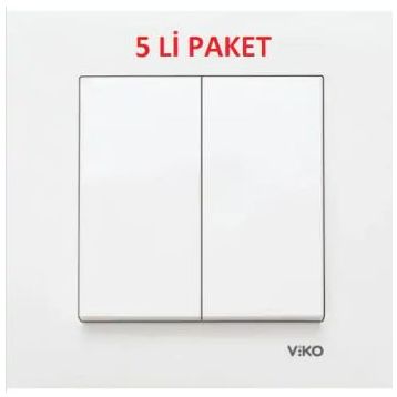 Viko Karre Beyaz İkili Çerçeve