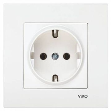 Viko Karre Çiçek Topraklı Priz