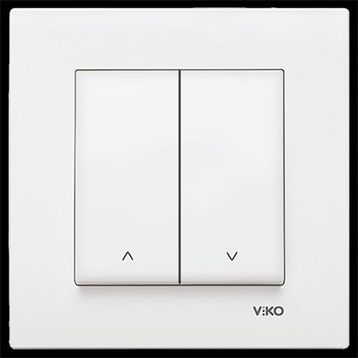Viko Karre Meridian Beyaz Çerçevesiz Jaluzi Kumanda Anahtarı
