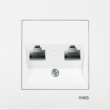 Viko Karre-Meridian Beyaz İkili Data Jacksız Mekanizma