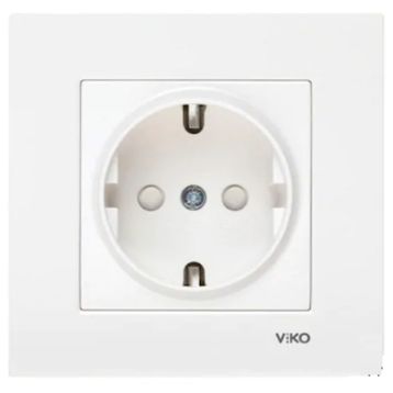 Viko Karre Meridian Beyaz Ups Çocuk Korumalı Mekanızma Çerçeve Hariç Priz