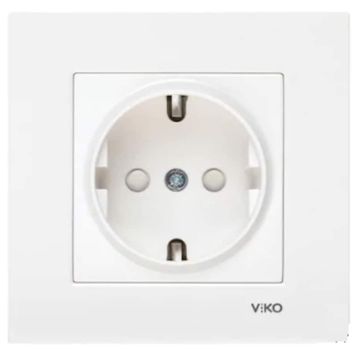 Viko Karre Meridian Beyaz Ups Çocuk Korumalı Mekanızma Çerçeve Hariç Priz