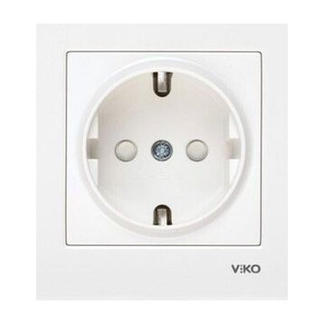 Viko Karre Topraklı Çerçeve Beyaz 12 Adet Çocuk Korumalı Priz