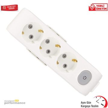 Viko Klemensli 3'lü Topraklı Priz