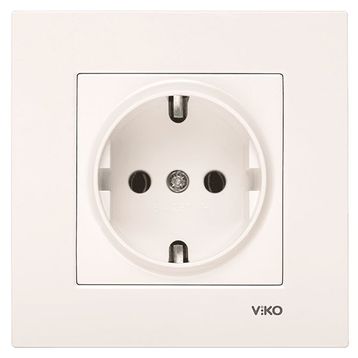 Viko Meridian Krem Topraklı Priz