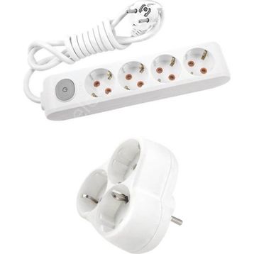 Viko Multi-Let 2'li Anahtar-Topraklı Kablo Çocuk Koruma 3 Metre Priz