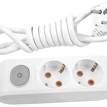 Viko Multi Let 2'li Anahtar Topraklı Kablo Çocuk Korumalı 1 mt Priz
