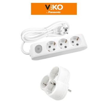 Viko Multi-Let 3'lü Anahtarlı Topraklı Çocuk Korumalı 3 Metre Priz