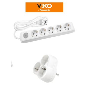 Viko Multi-Let 3'lü Anahtarlı Topraklı Çocuk Korumalı 3 Metre Priz