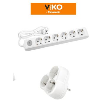Viko Multi-Let 3'lü Anahtarlı Topraklı Çocuk Korumalı 3 Metre Priz
