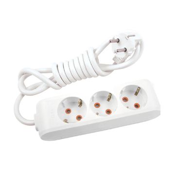 Viko Multi-let 3'lü Topraklı Çocuk Korumalı 3 Metre Beyaz Grup Priz