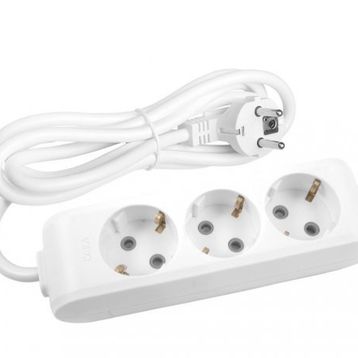 Viko Multi-let 3'lü Topraklı Çocuk Korumalı 3 Metre Beyaz Grup Priz