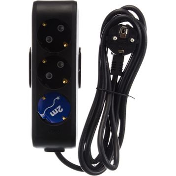 Viko Multi-Let 3'lü Topraklı Kablolulu Ç.K 2 mt Siyah Priz