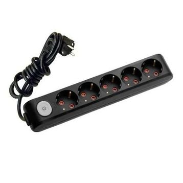 Viko Multi Let Anahtarlı Topraklı Siyah 2 m 5'li Priz