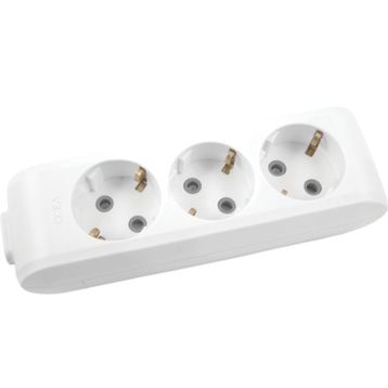 Viko MULTILET-033 Topraklı Klemensli Çocuk Korumalı 3'lü Grup Priz