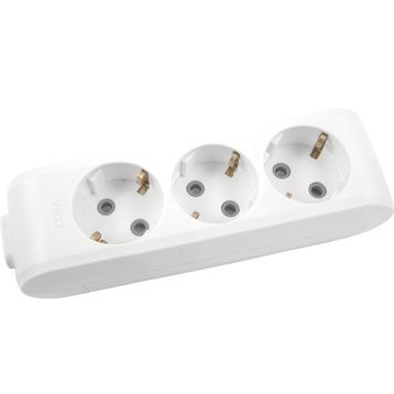 Viko MULTILET-033 Topraklı Klemensli Çocuk Korumalı 3'lü Grup Priz