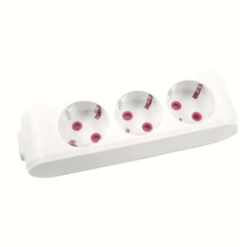 Viko MULTILET-033 Topraklı Klemensli Çocuk Korumalı 3'lü Grup Priz