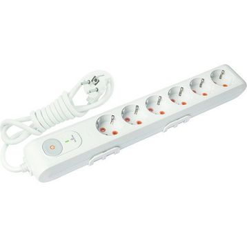 Viko Multilet Çocuk Korumalı Topraklı Kablolu Anahtarlı 6'lı Akım Korumalı Priz
