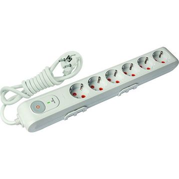 Viko Multilet Çocuk Korumalı Topraklı Kablolu Anahtarlı 6'lı Akım Korumalı Priz