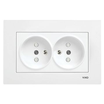 Viko Novella 2'li Beyaz Çocuk Korumalı Topraklı Priz