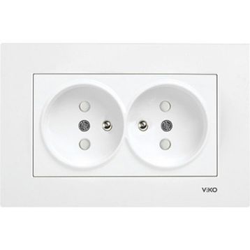 Viko Novella 2'li Beyaz Çocuk Korumalı Topraklı Priz