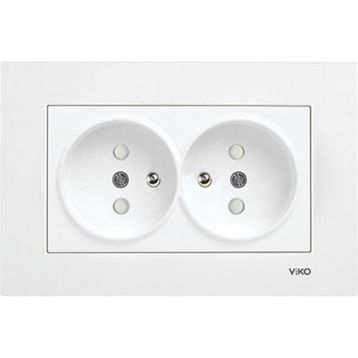 Viko Novella 2'li Beyaz Çocuk Korumalı Topraklı Priz