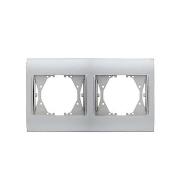 Viko Panasonic 2'li Thea Blu Chrome Matt Beyaz Çerçeve