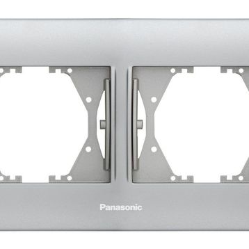 Viko Panasonic 2'li Thea Blu Chrome Matt Beyaz Çerçeve