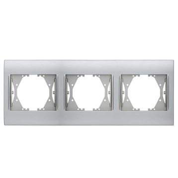 Viko Panasonic 3'lü Thea Blu Chrome Matt Beyaz Çerçeve