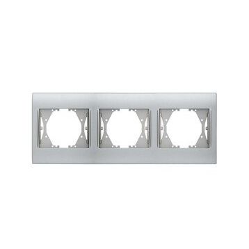 Viko Panasonic 3'lü Thea Blu Chrome Matt Beyaz Çerçeve
