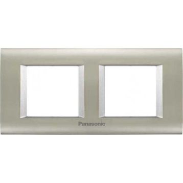 Viko Panasonic Thea 2x2M Sistema Inox Matt Metalik Beyaz Çerçeve