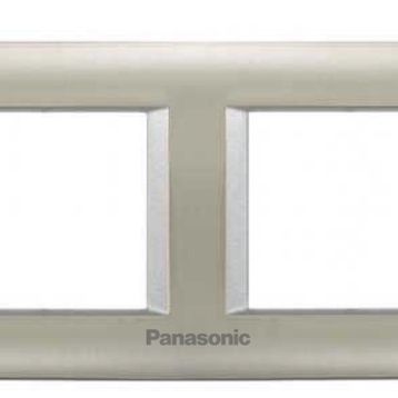 Viko Panasonic Thea 2x2M Sistema Inox Matt Metalik Beyaz Çerçeve