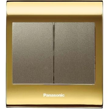 Viko Panasonic Thea Blu 2'li Gold Dore Kapak Dore Anahtar Çerçeve