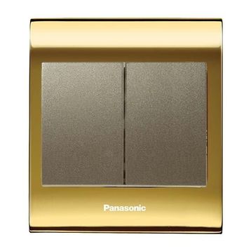 Viko Panasonic Thea Blu 2'li Gold Dore Kapak Dore Anahtar Çerçeve