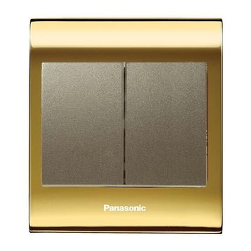 Viko Panasonic Thea Blu 2'li Gold Dore Kapak Dore Anahtar Çerçeve