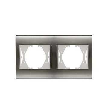 Viko Panasonic Thea Blu İnox + Beyaz İkili Çerçeve