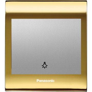 Viko Panasonic Thea Blu Light Gold Dore Kapak Metalik Beyaz Anahtar Çerçeve
