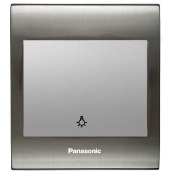 Viko Panasonic Thea Blu Light Inox Beyaz Kapak Metalik Anahtar Çerçeve