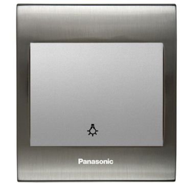 Viko Panasonic Thea Blu Light Inox Beyaz Kapak Metalik Anahtar Çerçeve