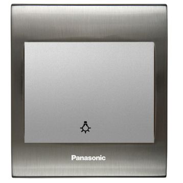 Viko Panasonic Thea Blu Light Inox Beyaz Kapak Metalik Anahtar Çerçeve