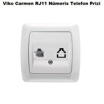 Viko RJ11 Krem Numeris Telefon Prizi