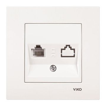 Viko RJ11 Krem Numeris Telefon Prizi