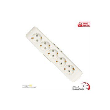 Viko VİKO0128 Topraklı Çocuk Korumalı Klemensli Multi-Let Beşli Priz