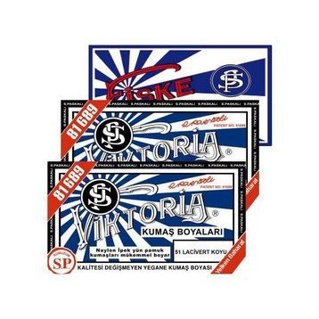 Viktoria Koyu Lacivert 2Pk+Fiske Sabitleme 1Pk Kumaş Boyası