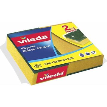 Vileda 1+1'li 3 Adet Klasik Yeşil Düz Sünger