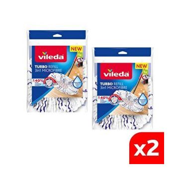 Vileda 2 Paket Turbo 3in1 Extra Pedli Mikrofiber Yedek Paspas