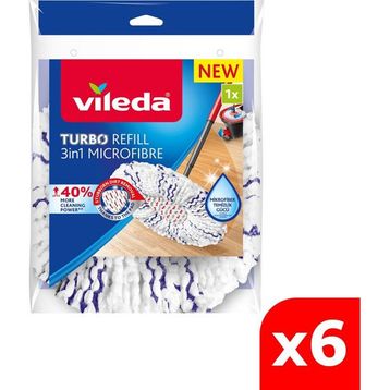 Vileda 6 Paket Turbo 3in1 Extra Pedli Mikrofiber Yedek Paspas